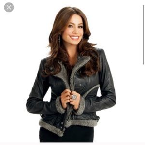 NWOT Sofia Vergara Collection Leather Jacket M 8